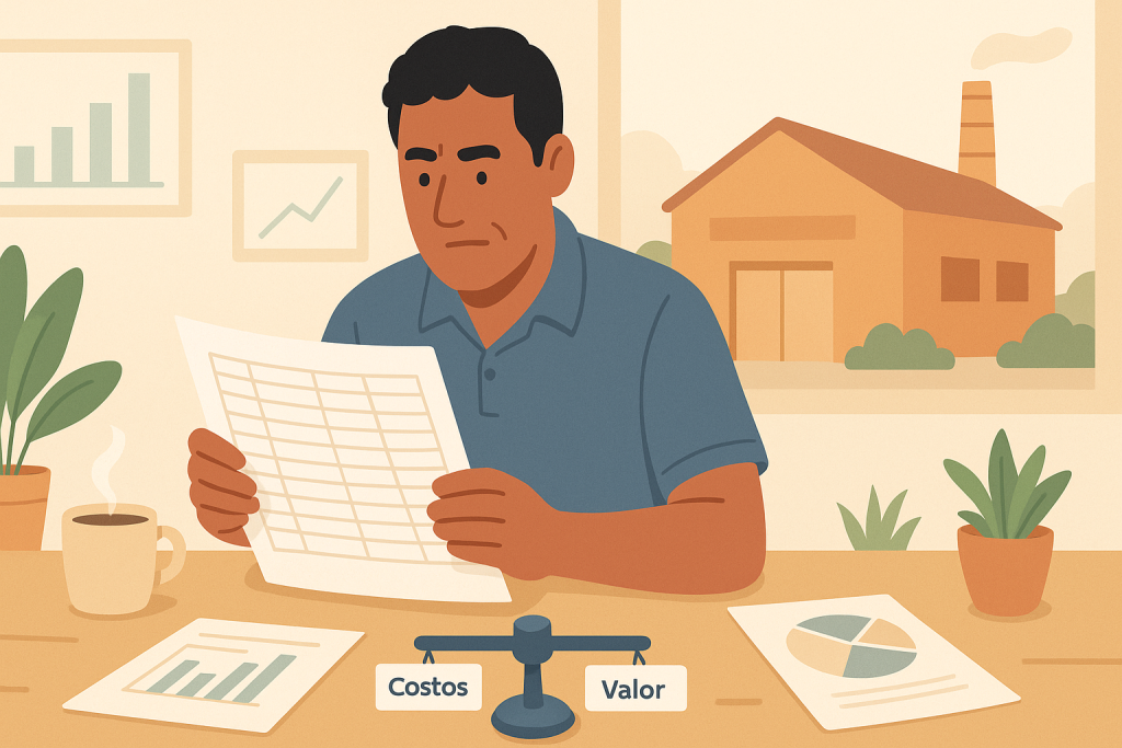 Empresa fijando precios por costos